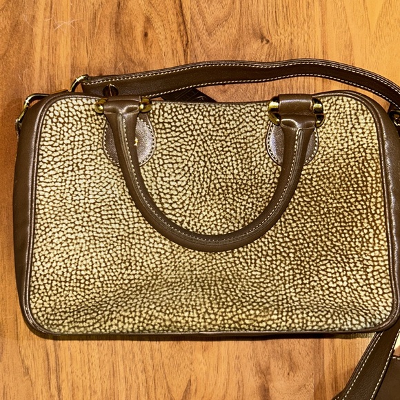 Borbonese Redwall Quail Pattern 2 Way Mini Shoulder Bag Handbag - Picture 10 of 16